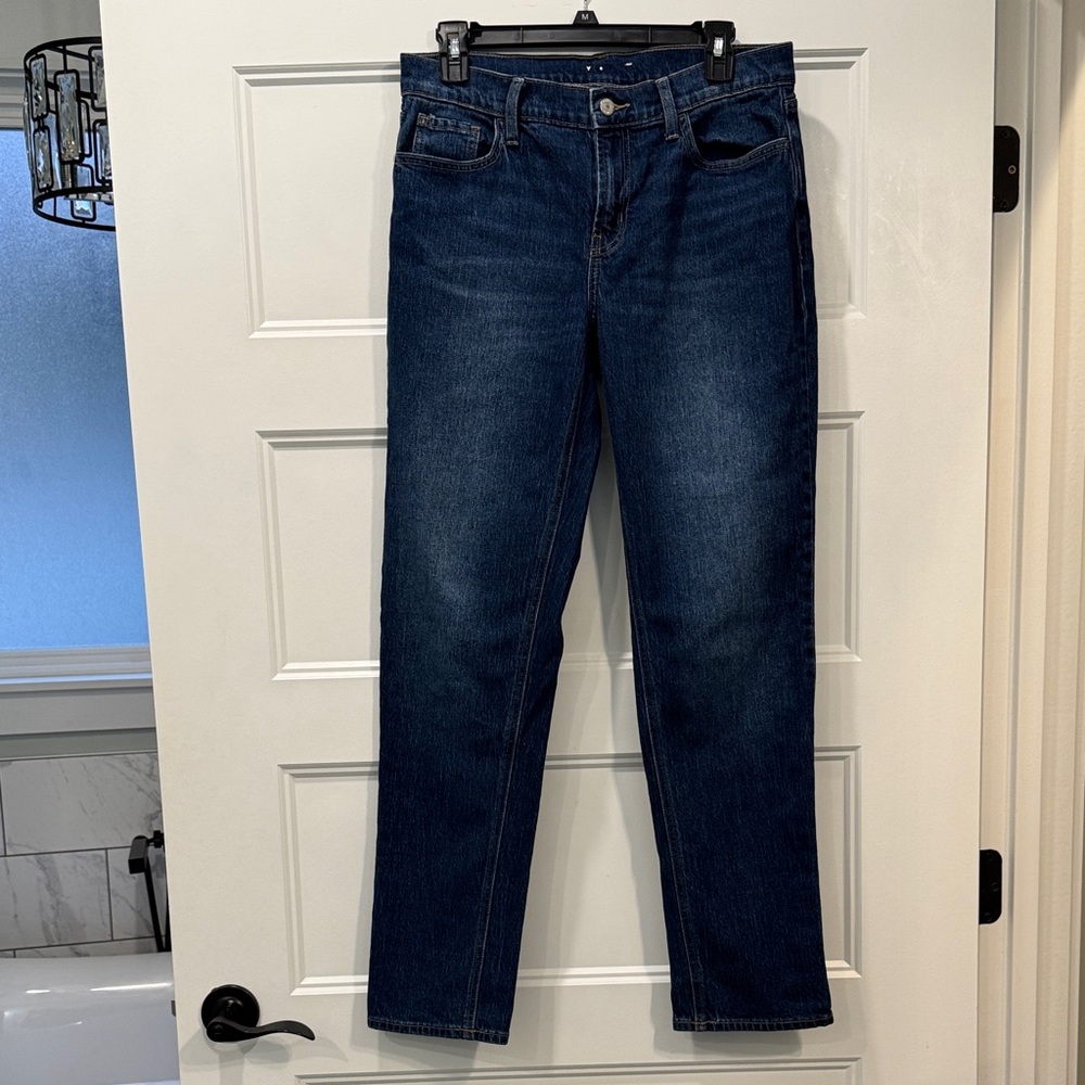 Old Navy Women's Straight Leg Jeans - Dark Blue